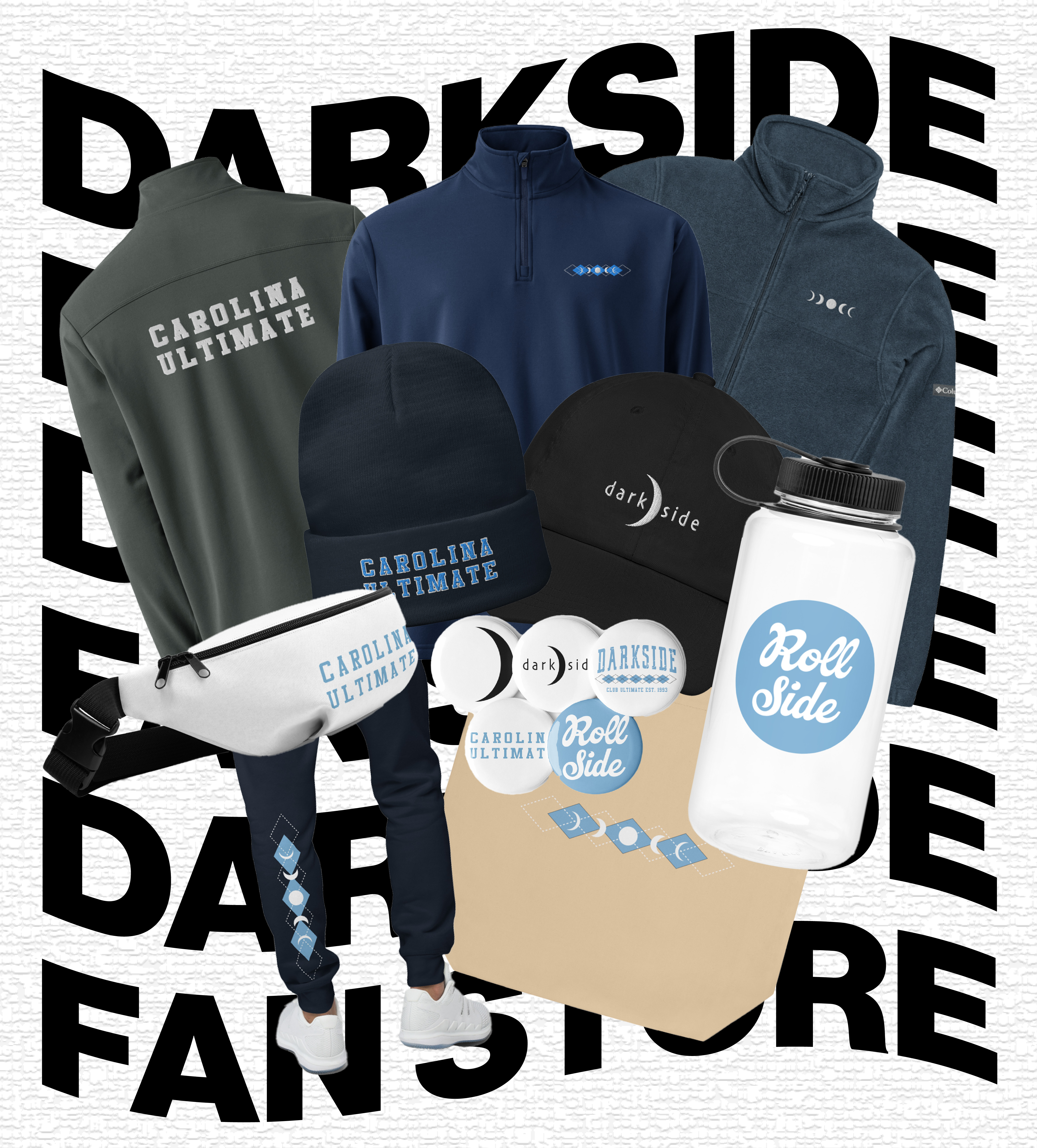 UNC Darkside fans store items which includes jackets, water bottles, hats, accessories and much more!